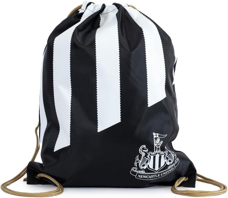 Hypro Unisex's Newcastle Gym Sack-Stripe, Black and White, One Size, Black and White, One Size - Image 1